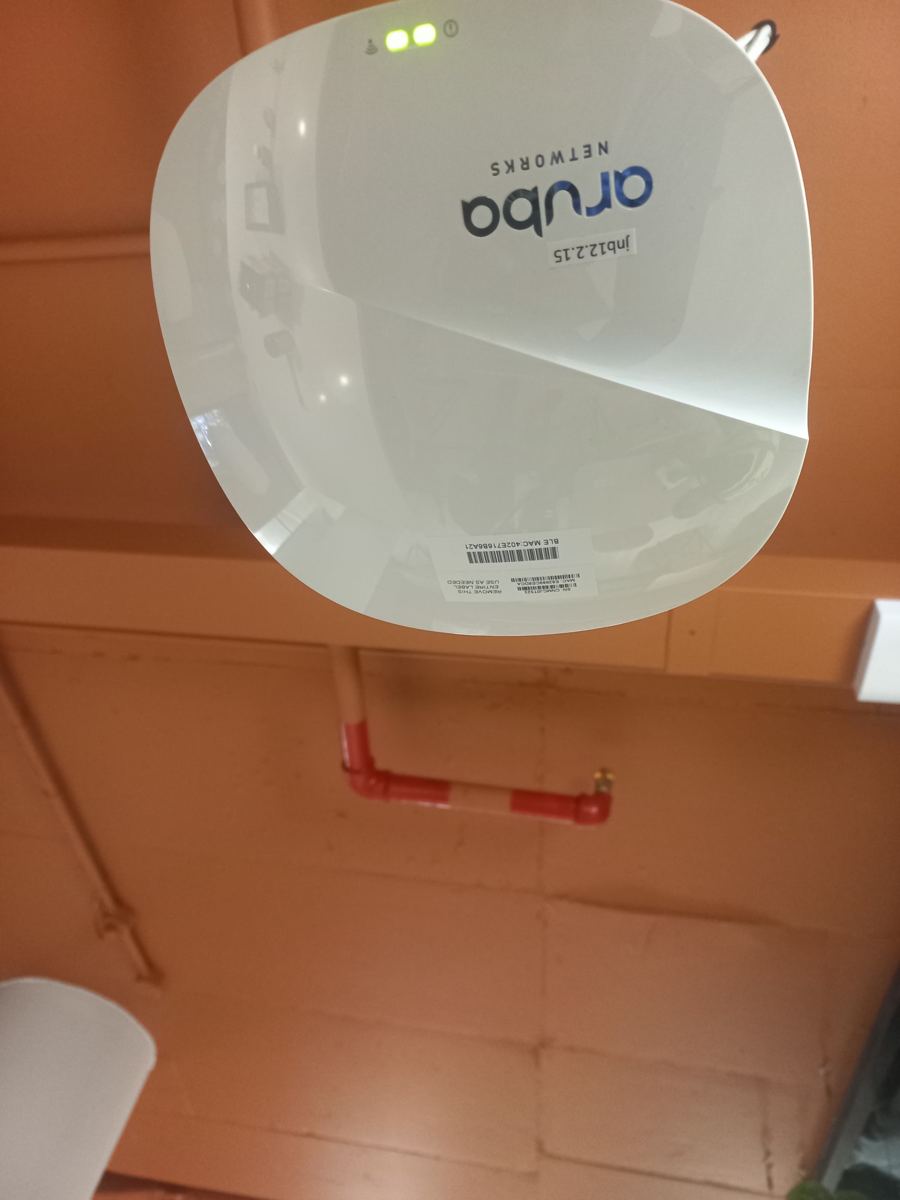 Wireless access point mounted on a ceiling