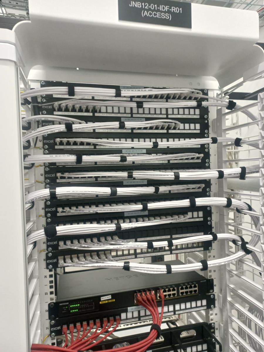 IDF rack with dressed patch leads